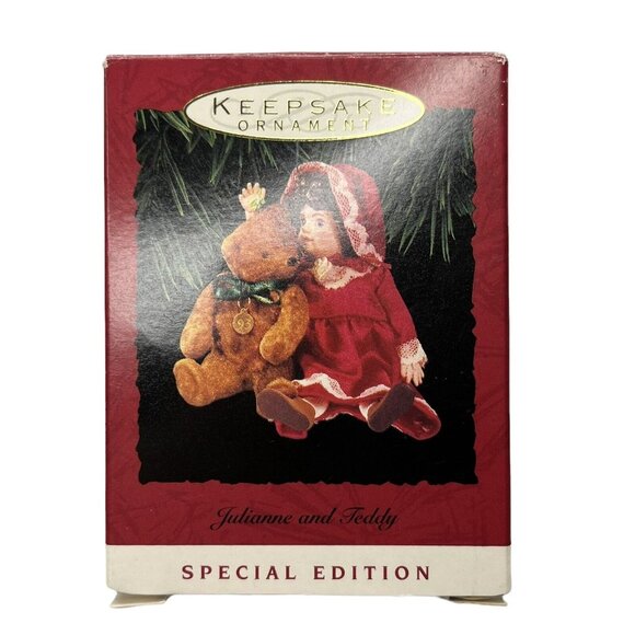 Hallmark Vintage Keepsake Ornament Julianne and Teddy 1993 Special Edition Box - Picture 2 of 8